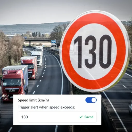Définissez une limite de vitesse et recevez une notification lorsqu'elle est dépassée.