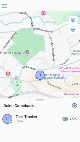 Gehe in die Detail-Ansicht des gewünschten Trackers, indem Du auf den Namen des Trackers drückst.