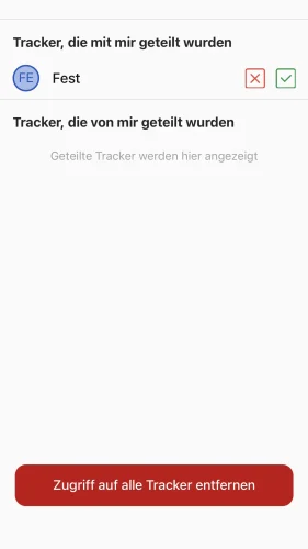 Die eingeladene Person kann nun entscheiden, ob sie die Einladung annehmen will.