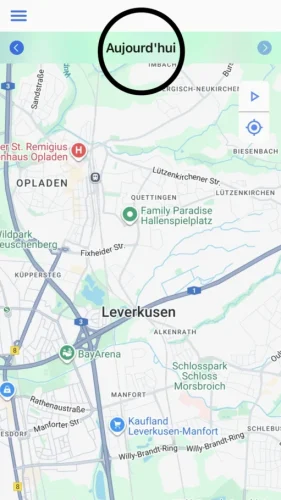 Accédez à la vue détaillée du tracker souhaité en appuyant sur le nom du tracker.Cliquez maintenant sur « Aujourd'hui » en haut de l'écran (ou utilisez les flèches à côté pour passer d'un jour à l'autre).