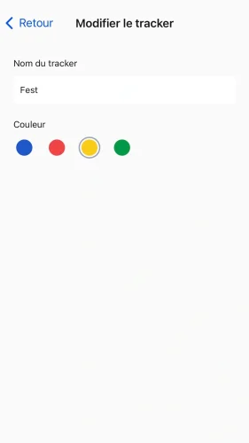 Modifie le nom et la couleur d'affichage de ton tracker à ta guise.