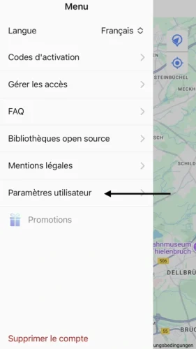 Sélectionnez maintenant « Paramètres utilisateur ».