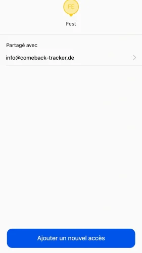 Appuyez maintenant sur « Ajouter un nouvel accès ».