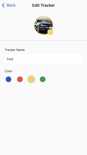 Change the name, the colour and the profile picture of your tracker as you wish.